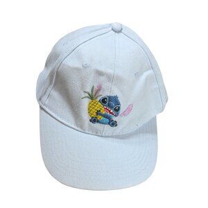 Disney Stitch Blue Baseball Cap With Pineapple Embroidery Adjustable Strap Adult